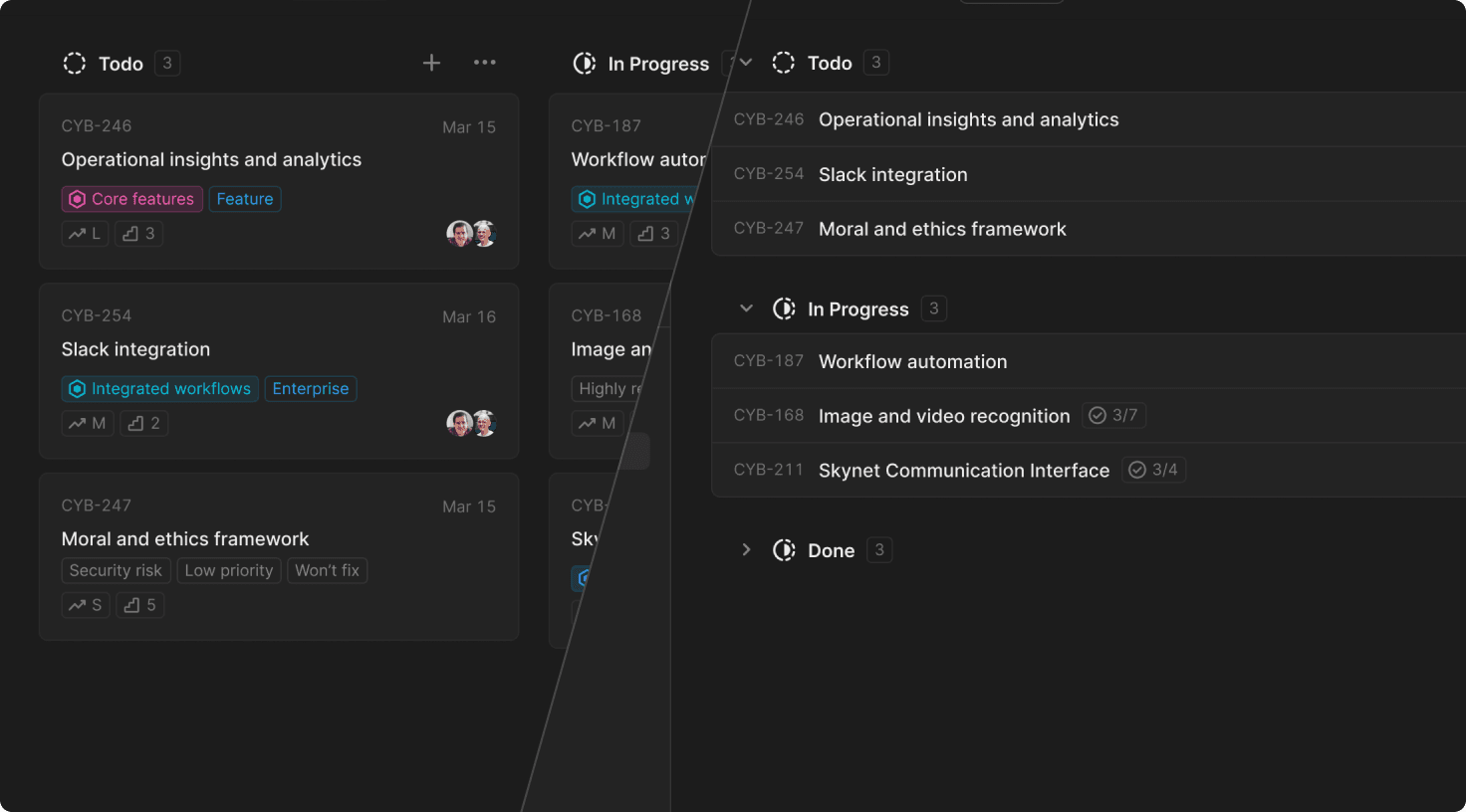 A specification document where two people type at the same time